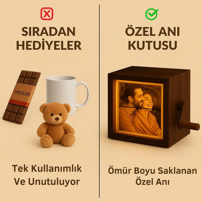 Kişiye Özel Işıklı Fotoğraf Kutusu – El Yapımı, Unutulmaz Hediye